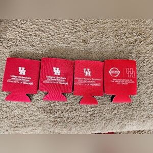 Red University of Houston Koozies